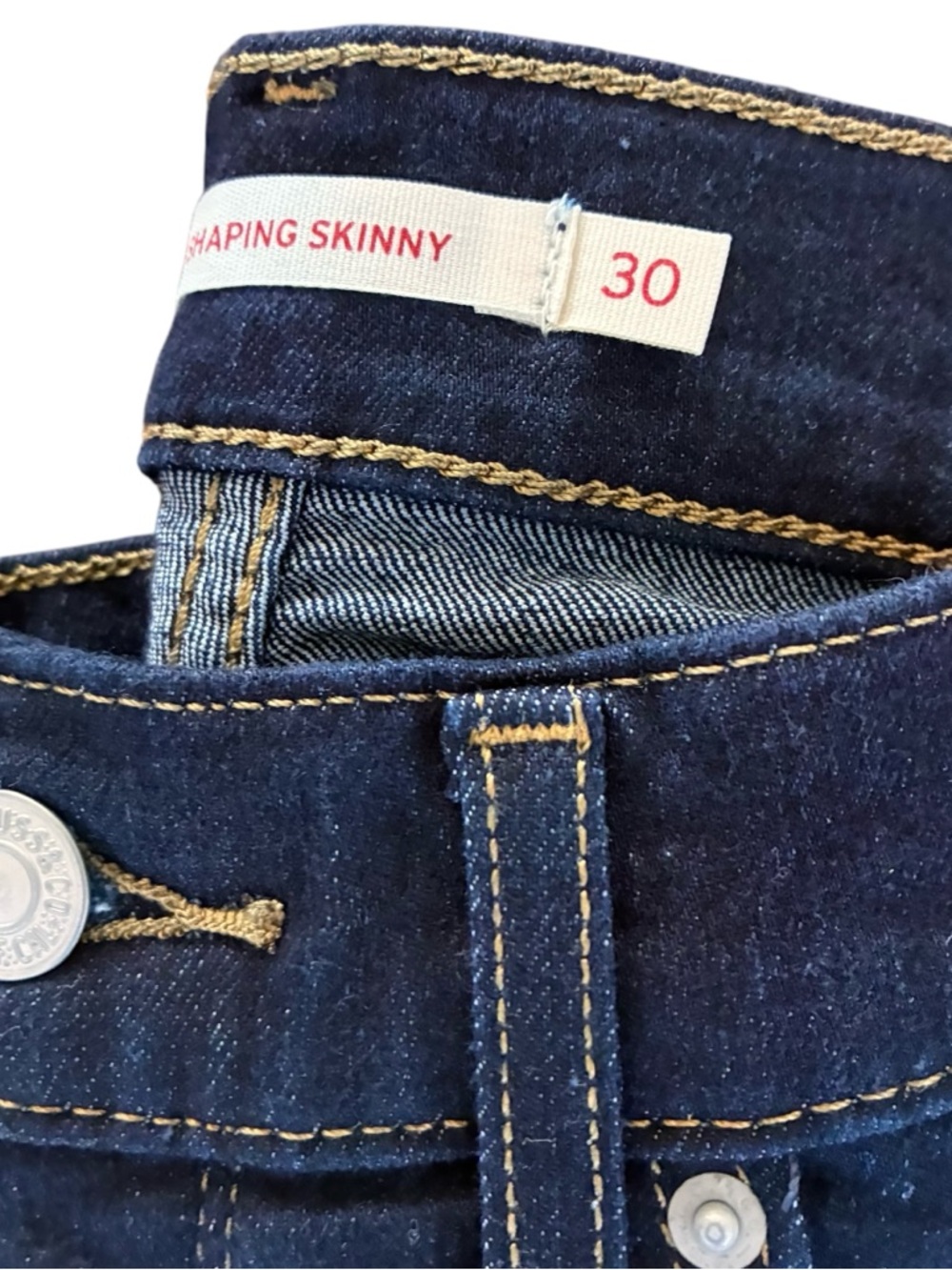 Levi's Dark Blue Shaping Skinny Jeans Women’s Size 30x28 NWT Brand New With Tags - Picture 3 of 7